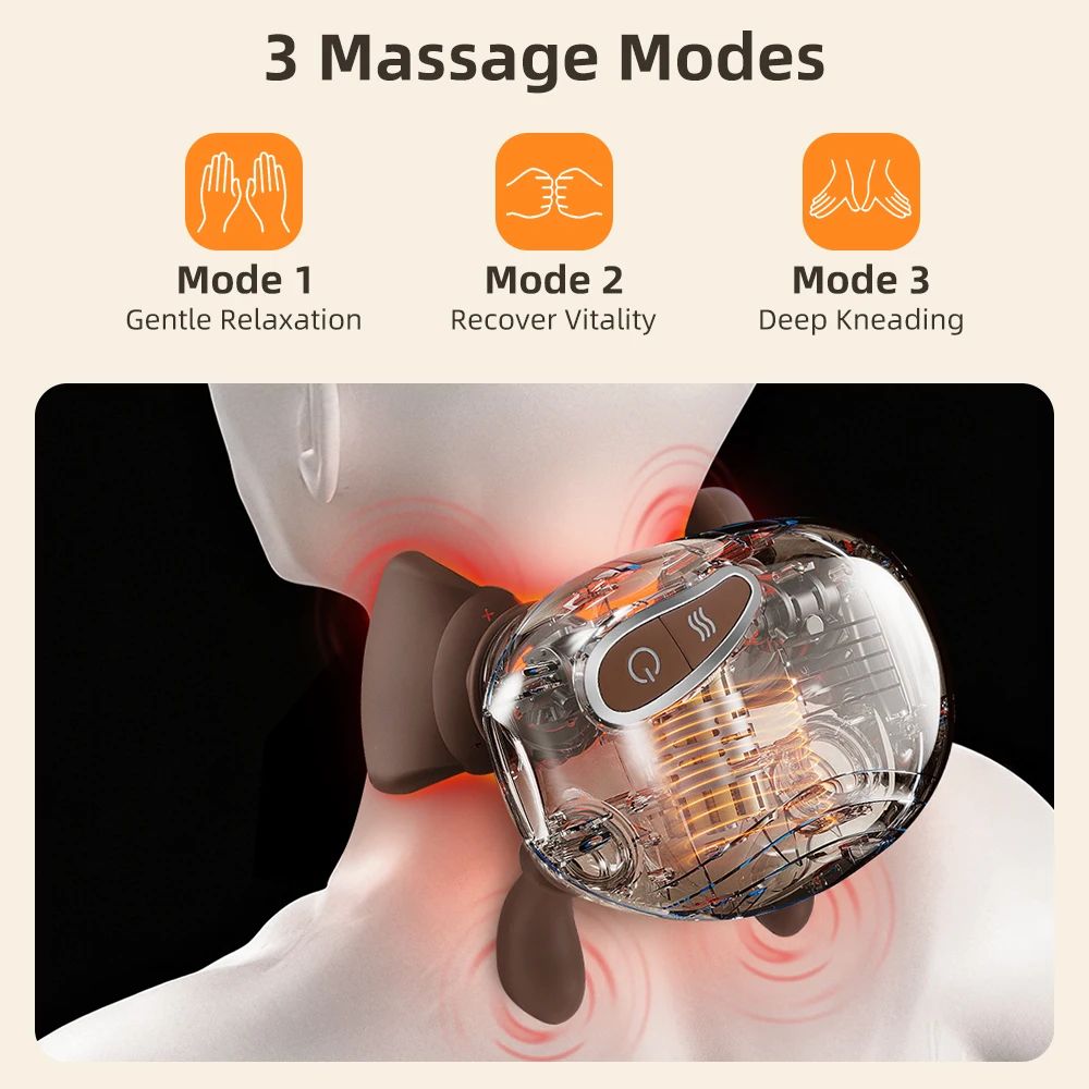 4D Neck and Shoulder Massager with Heat Wireless Kneading Shawl