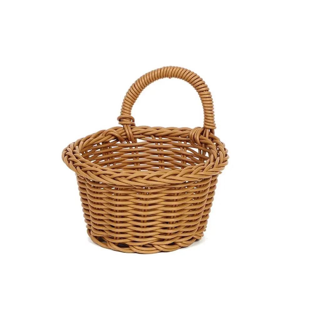 Rattan Storage Basket Hanging Kitchen Fruit Vegetable Organizer
