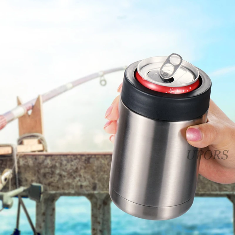 Stainless Steel Beer Bottle Cooler, Double Wall Vacuum Insulated Cold Keeper Can/Bottle Holder, Durable Drink & Bar