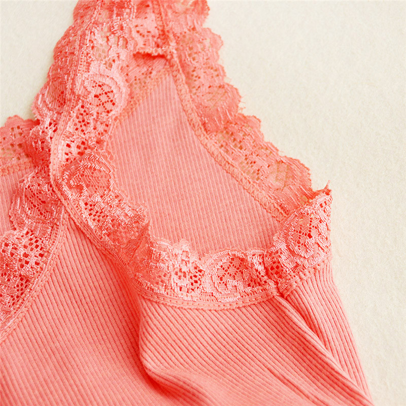 Women's Black Summer Tank Top, Lace Camisole Vest with Red Inside Wear, Sleeveless Loose Fit