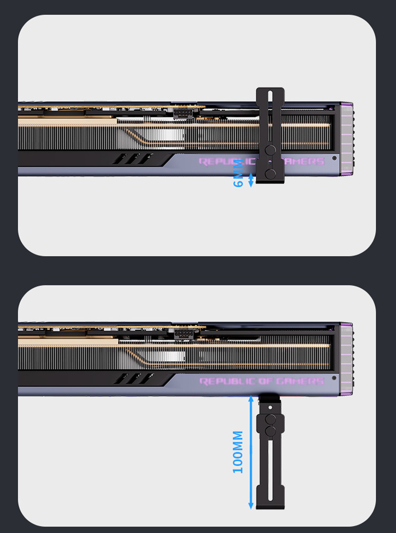 Adjustable Graphics Card Holder, Jack GPU, Video Card Bracket Prevents Sagging