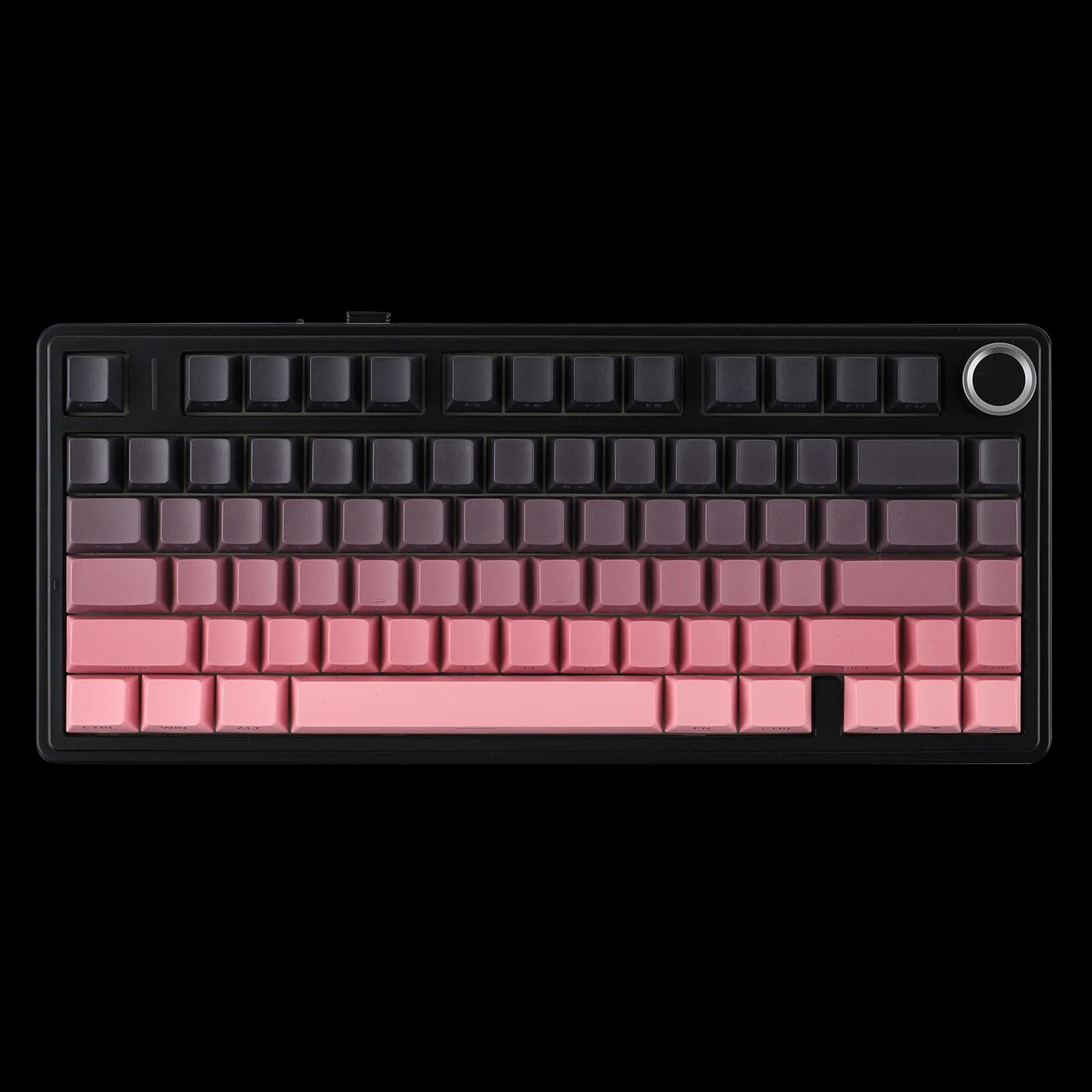Compact Wireless RGB Keyboard with Gasket Structure and Knob Control