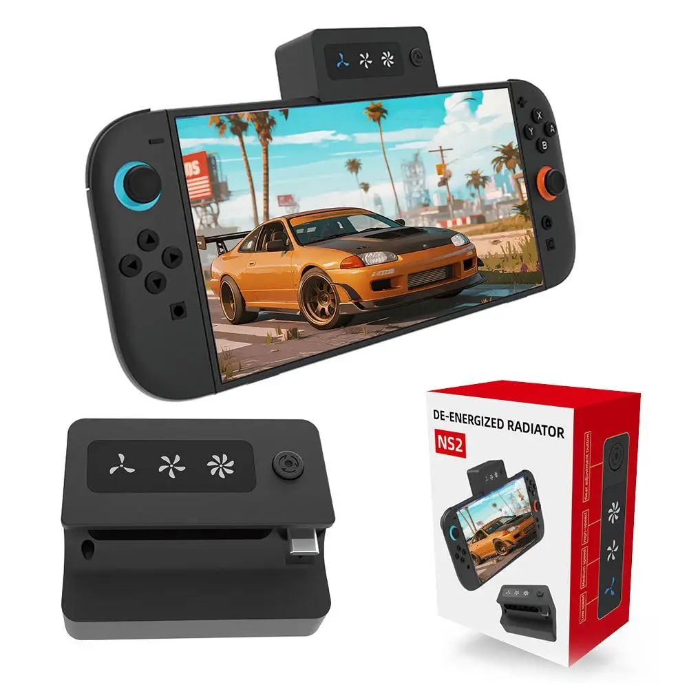 TurboFlow Switch 2 Cooling Fan - Portable Gaming Console Cooling Fan with Three-Speed Control