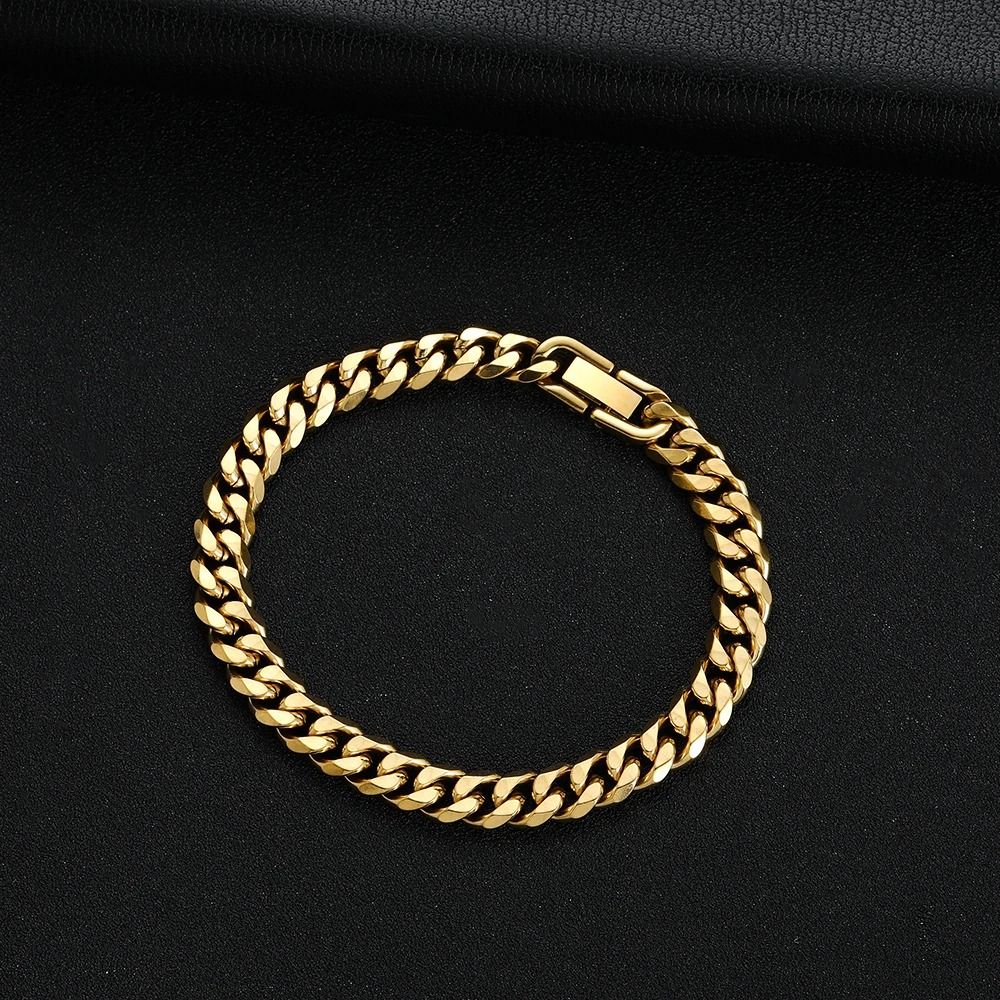 Titanium Steel Cuban Chain Bracelet 8mm
