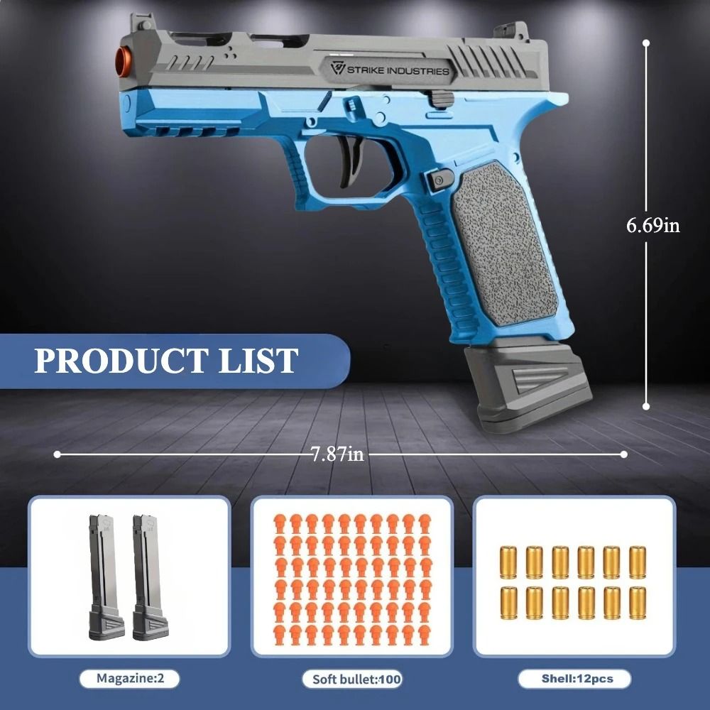 SIG17 Shell Ejecting Soft Bullet Toy Pistol with Blowback Action