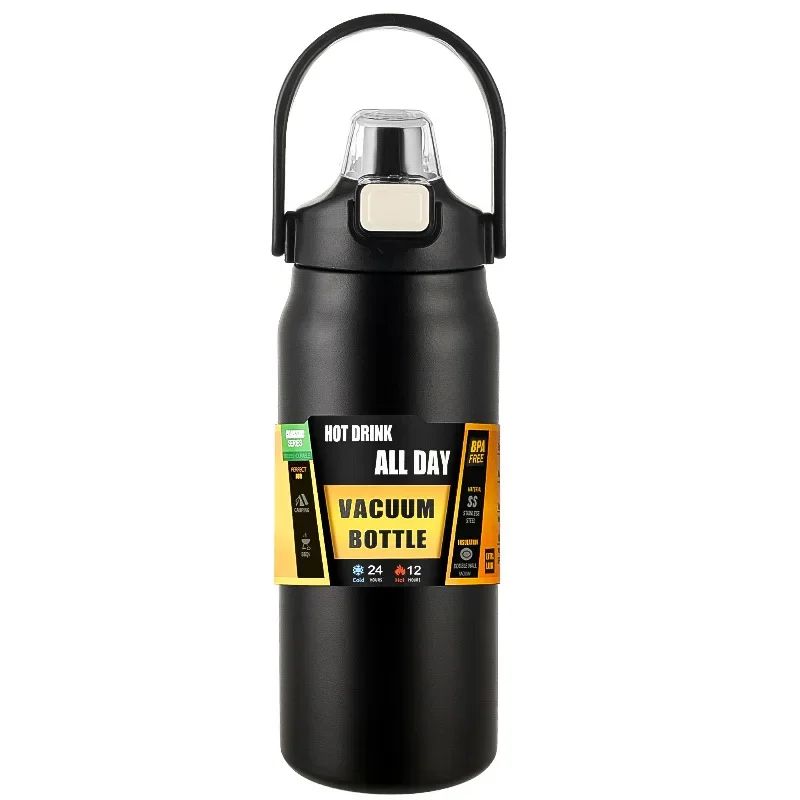 304 Stainless Steel Vacuum Insulated Tumbler with Straw Large Capacity Thermos Bottle