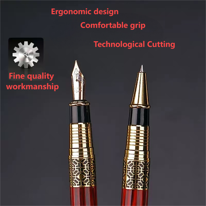 Premium Luxurious Fountain Pen and Ballpoint Pen Duo, Smooth Ink Flow, Executive Gift Set