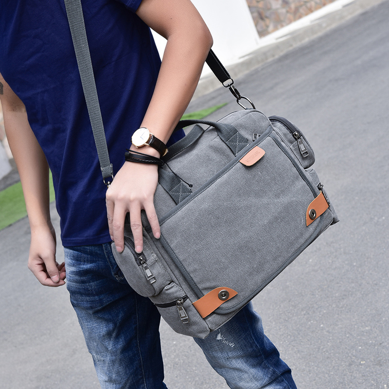 Brand Men Crossbody Bag Canvas Messenger Bag for Travel Casual Large Handbag