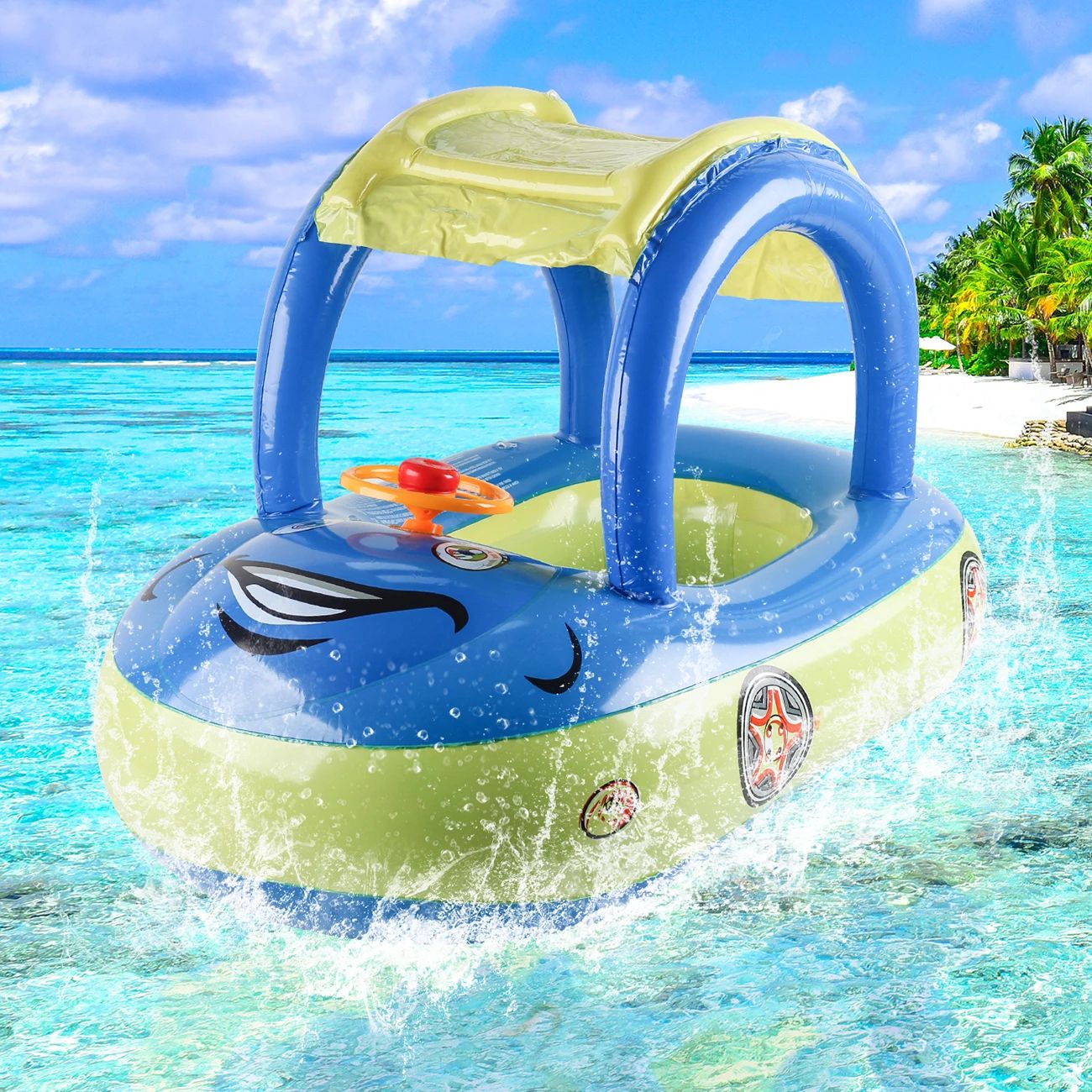Car Shape Toddler Pool Float Kids Swim Ring