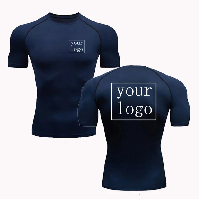 Custom Compression T Shirt, Your Design Logo, Quick Dry Gym Tee Men Women