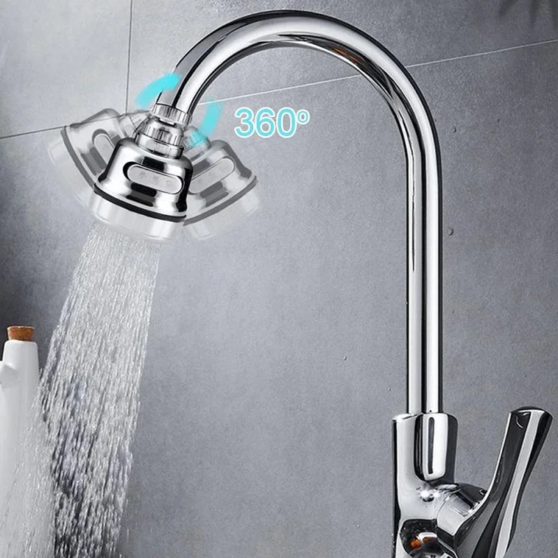 Universal Kitchen Gadgets with Modes Sink Faucet, Rotation Water Saving Filter Extension Tube