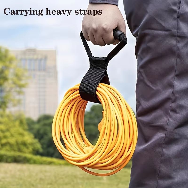 Extension Cord and Hose Storage Straps – Heavy Duty Reusable Ties for Garage, Garden and Pool Hoses