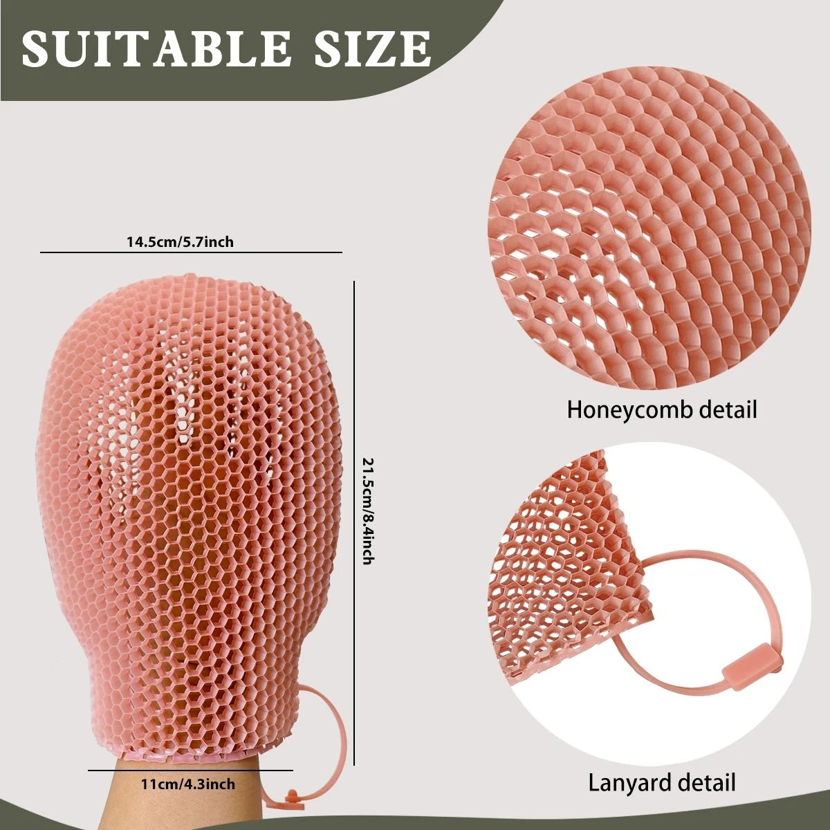Honeycomb TPU Gentle Scrubbing Gloves