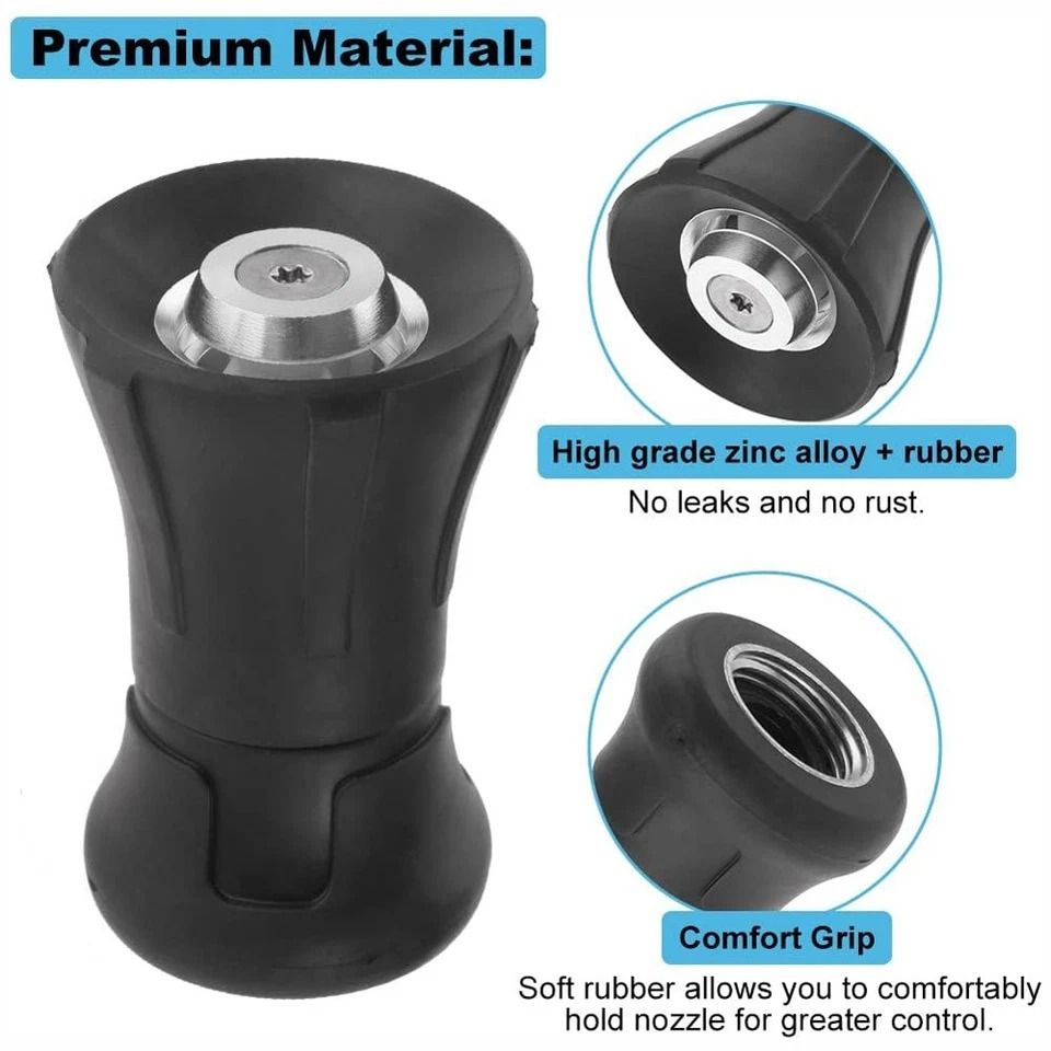 Heavy Duty garden hose nozzle with Adjustable Spray for Car Wash, Lawn Watering and Outdoor Cleaning