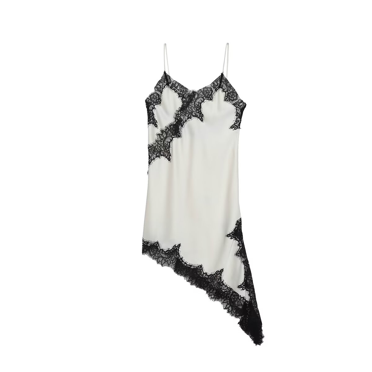 Women's Lace Asymmetrical Dress Sexy, Summer Suspender Dress, Fashionable New Temperament Evening Wear