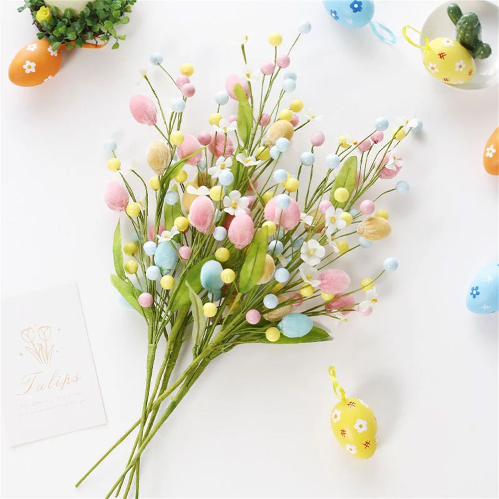 Easter Egg Tree Branch Artificial Decor