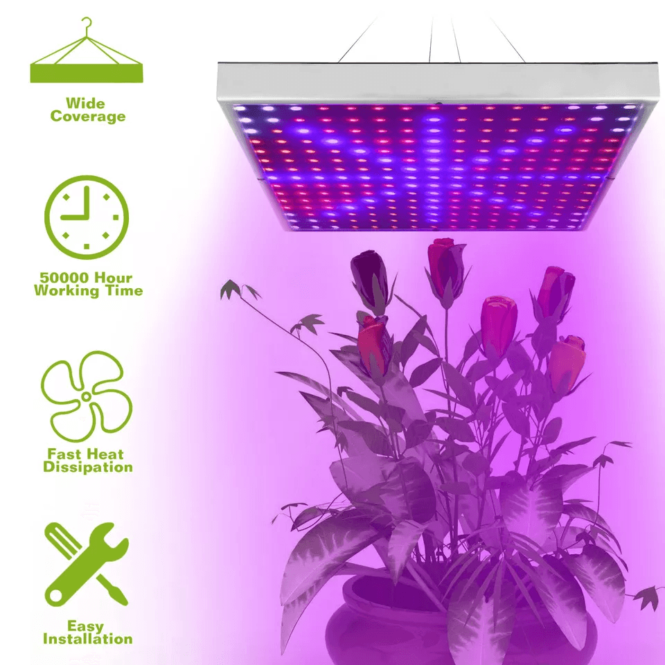 LED Full Spectrum Grow Light Panel, UV Veg Lamp for Indoor Hydroponic Plants