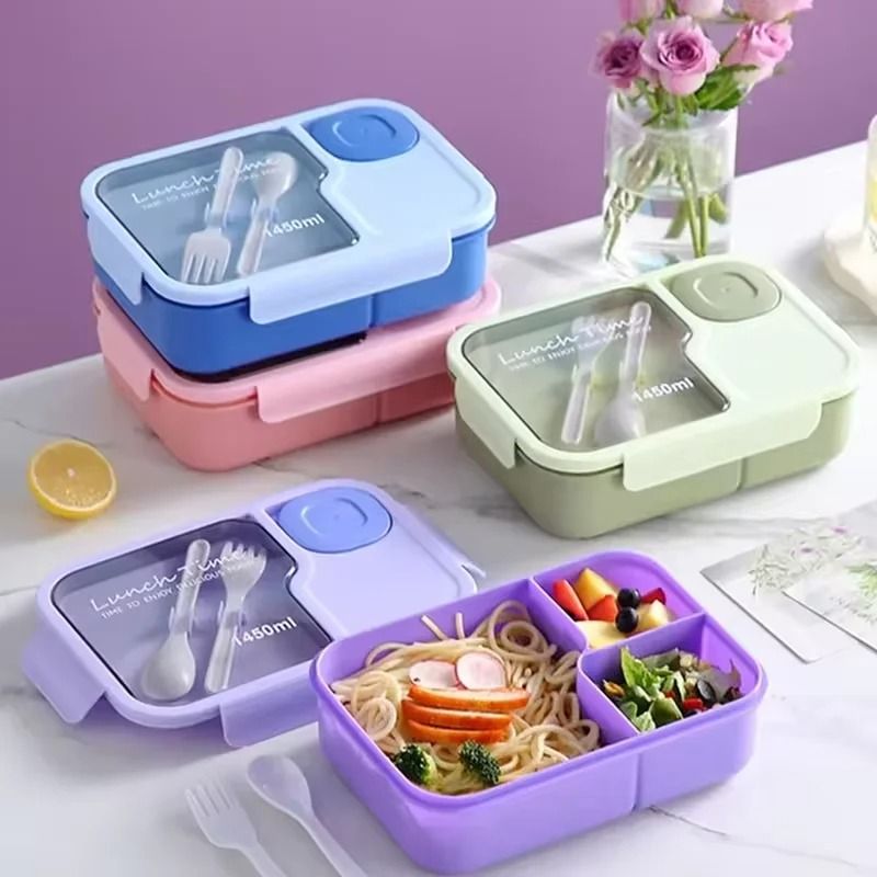 Kid's Bento Lunch Box with Integrated Tableware