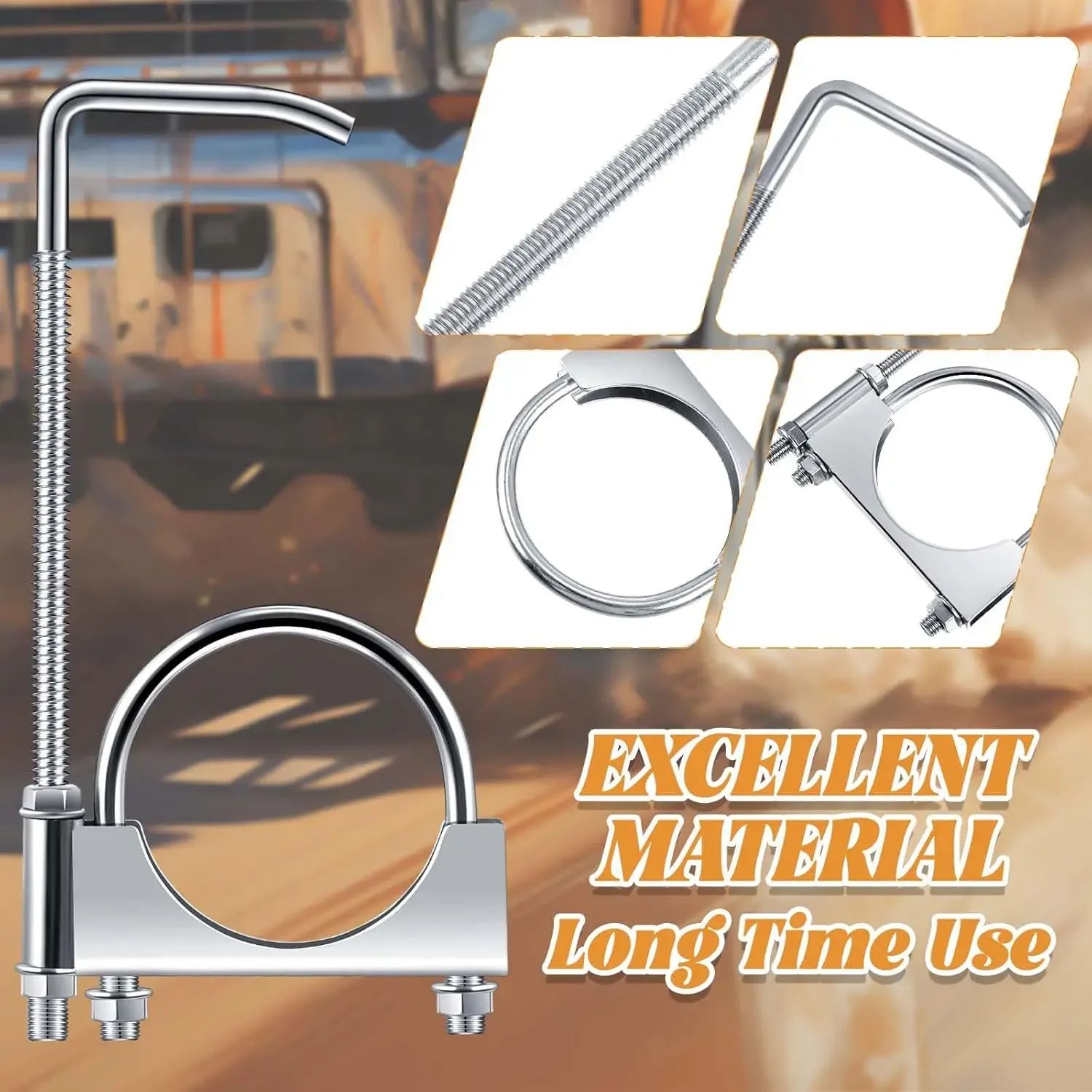 Heavy-Duty 2.5 Inch Exhaust Clamp with Hanger for Secure Muffler Support