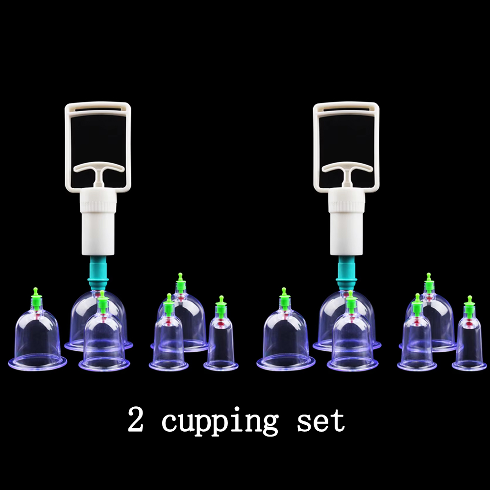 Vacuum Cupping Set with Pumping Gun Anti-Cellulite, Detox, and Massage Therapy