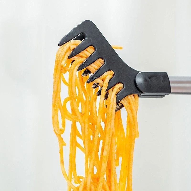 Stainless Steel Noodle Tongs with Heat Resistant Handle