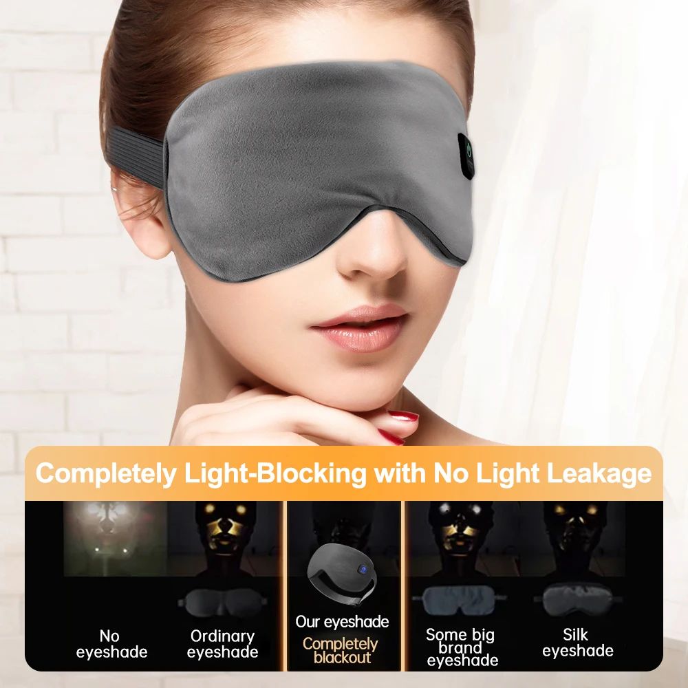 Cordless Heated Eye Mask for Dry Eyes Warm Compress Sleep and Eye Relief Mask