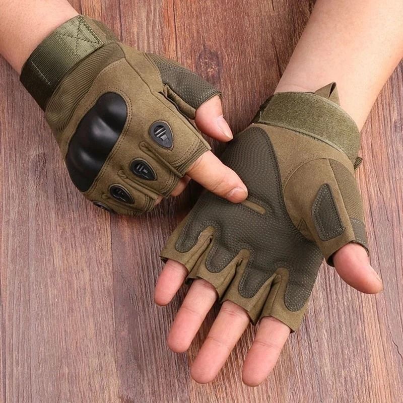 High-Impact Tactical Half-Finger Gloves