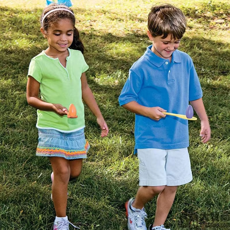 Wooden Spoon Balance Training Toy Egg Race Game for Kids Outdoor Fun
