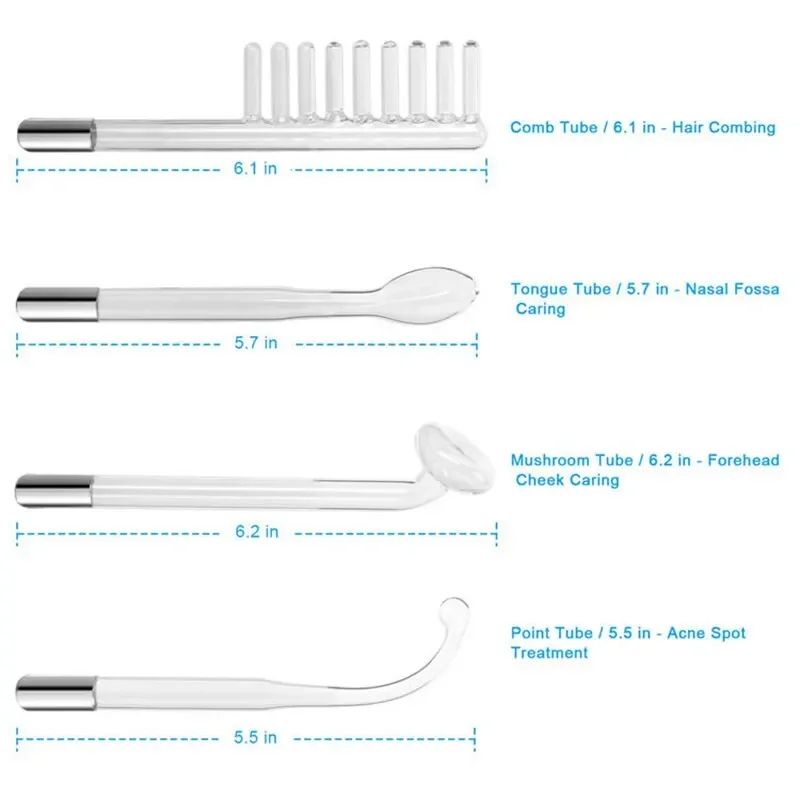 4 in 1 High Frequency Facial Wand Acne Treatment Skin Tightening Wrinkle Reducing Portable Neon Therapy Tool