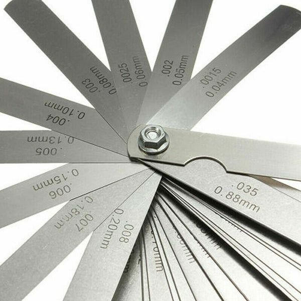 Dual Reading Combination Feeler Gauge, Blade Feeler Gauge, Metric & SAE Measurement Tool