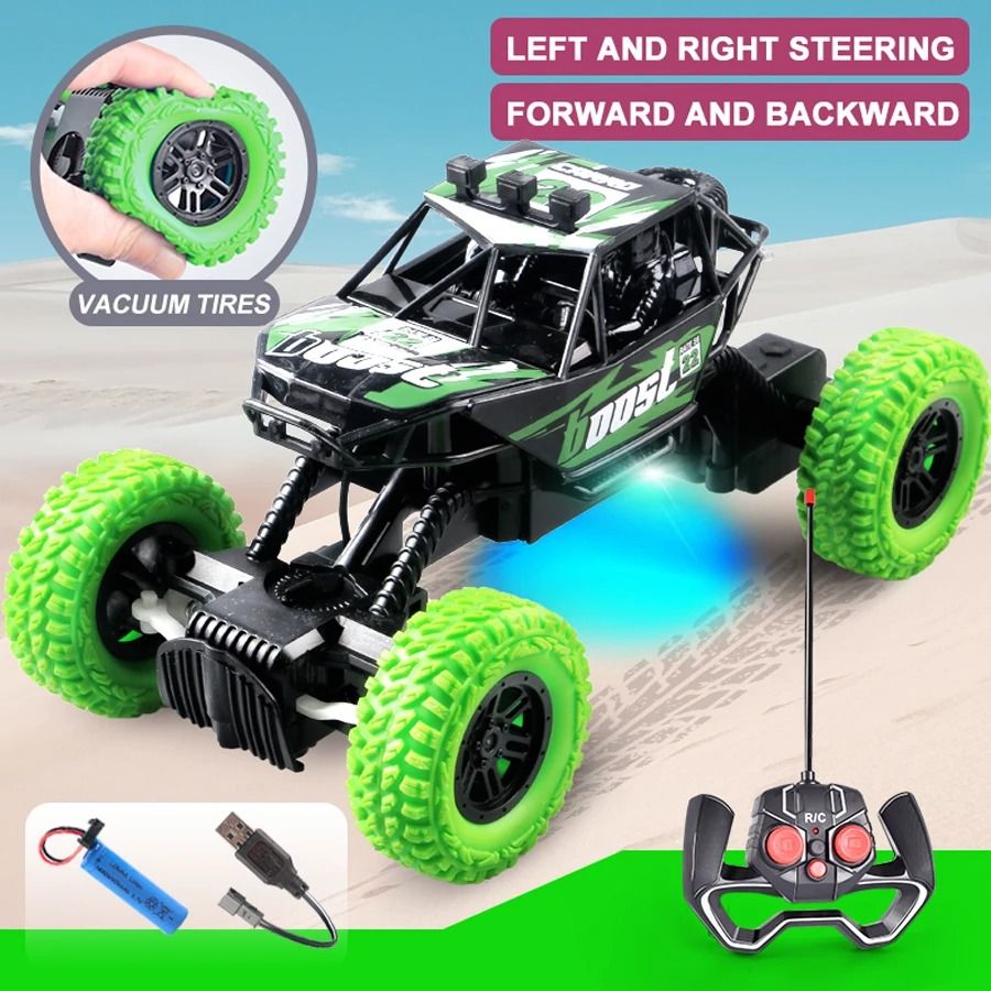 Remote Control Off Road Car with Flashing Lights and Rechargeable Battery