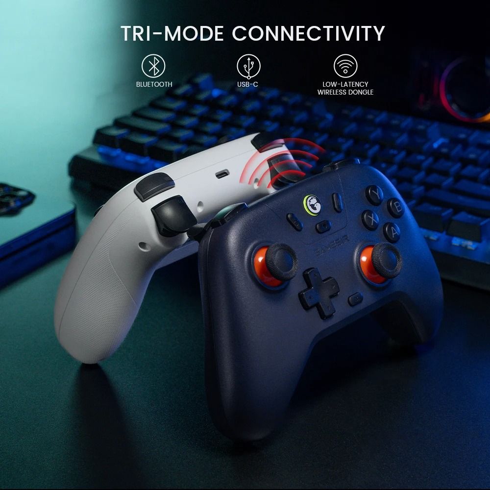 Wireless Multi-Platform Game Controller with Hall Effect Joysticks
