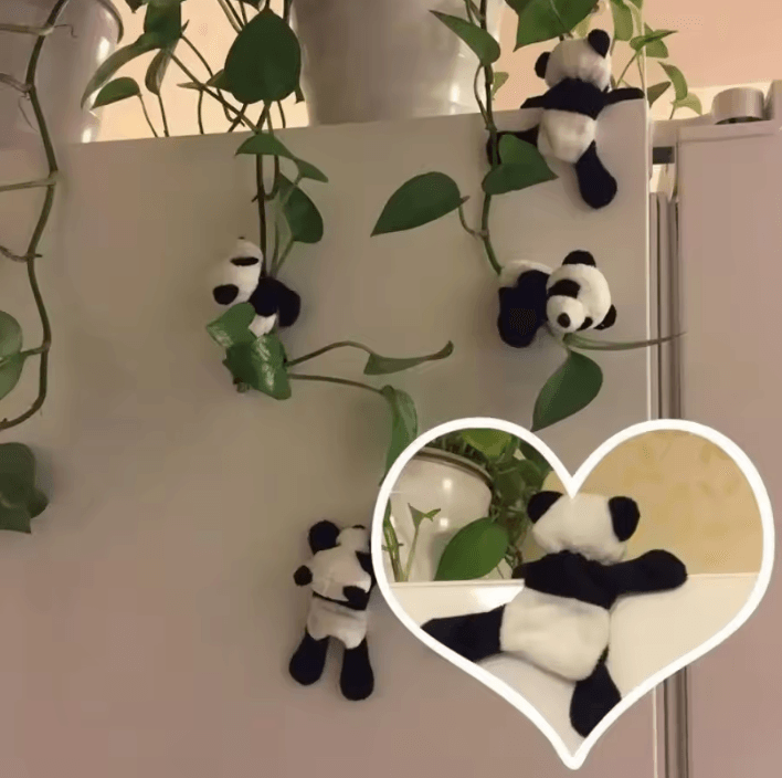 Cute Cartoon Panda Figurine Set – Adorable panda decor figurines for Desk, Shelf & Home Styling