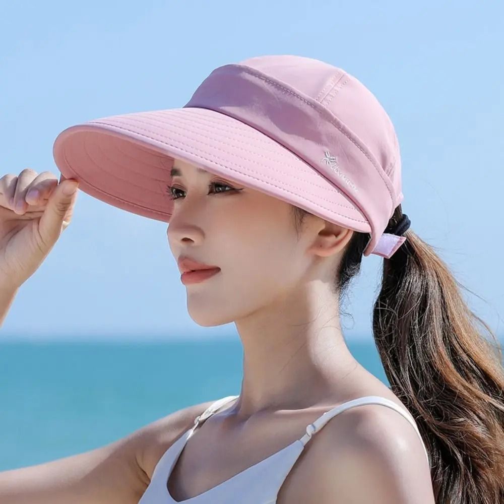 Womens Summer Sun Hat – Detachable Empty-Top Ponytail Cap – High-Yield UV Interaction Hub