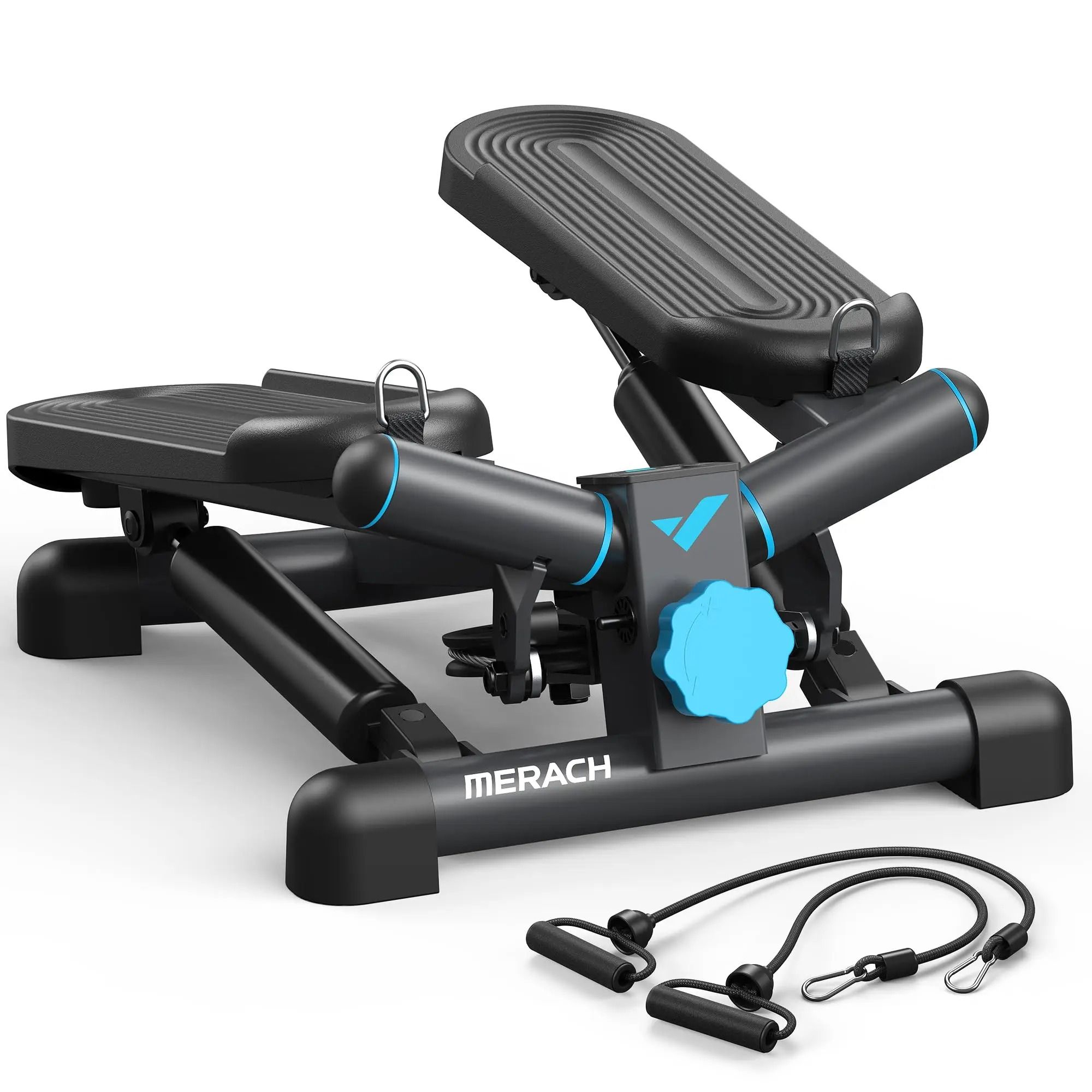 Compact Twist Stepper with Resistance Bands