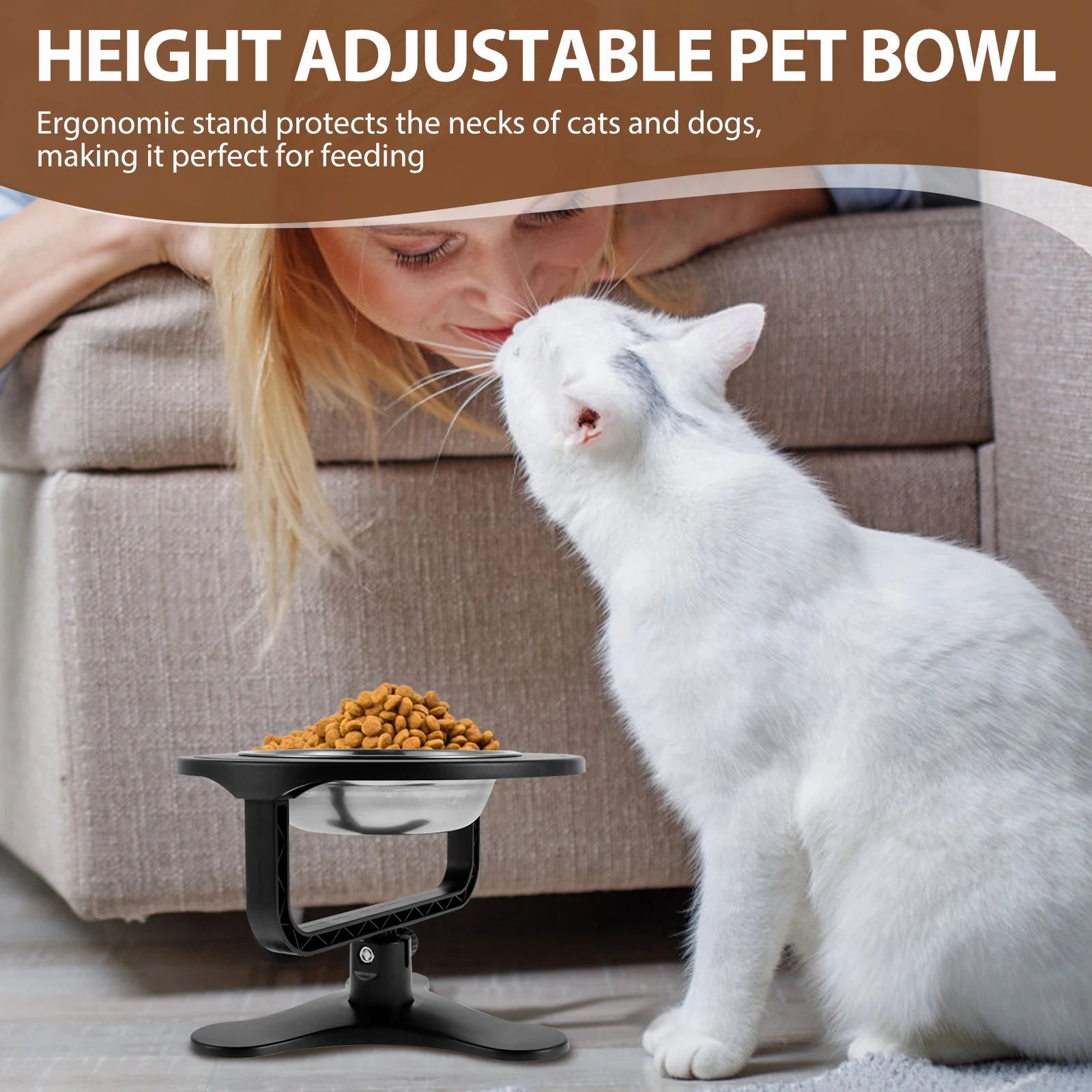 Adjustable Elevated Pet Bowl Stand