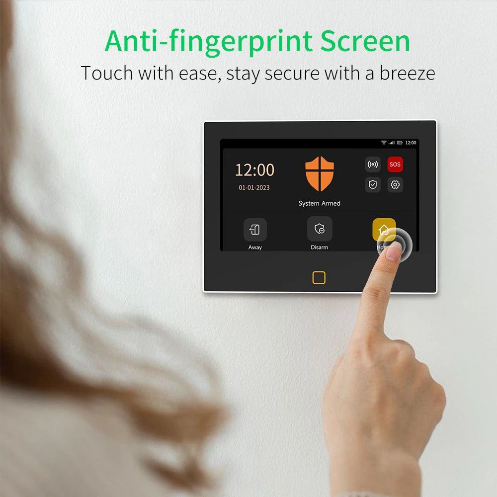 Staniot 7 inches Smart Home Alarm System – WiFi & 4G Tuya Security Kit with 120dB Siren, 5000mAh Battery, Alexa/Google