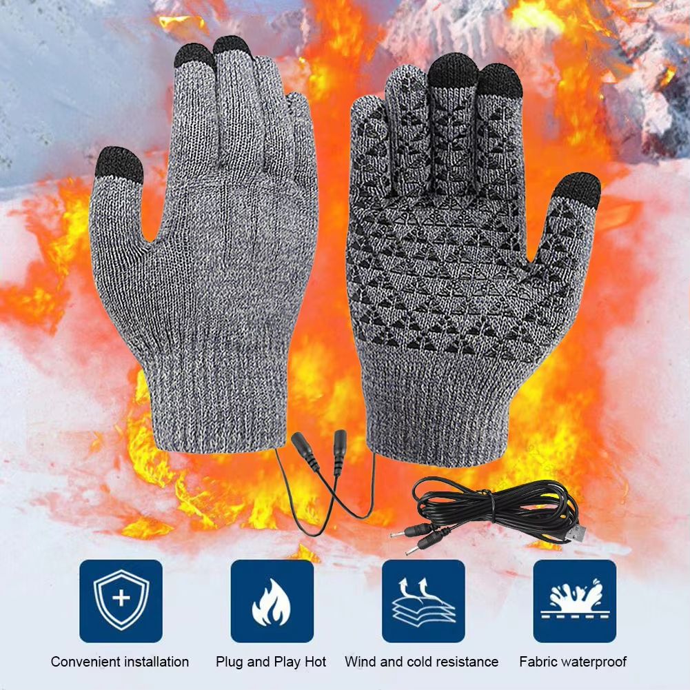 USB Electric Heated Gloves for Skiing, Cycling, and Winter Adventures