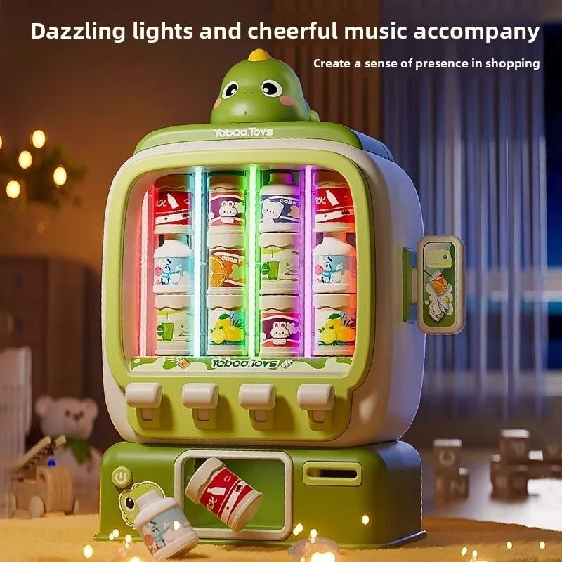 Kids Vending Machine Toy Coin Operated Mini Drink Dispenser