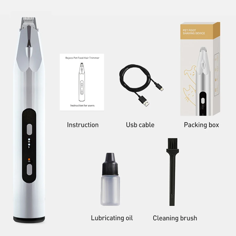 Professional Pet Hair Trimmer Dog Grooming Clippers with Precision Blades