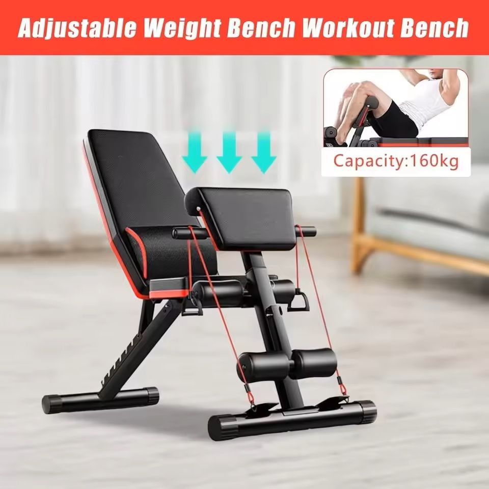 Adjustable Weight Bench Incline Decline Foldable Strength Training Bench