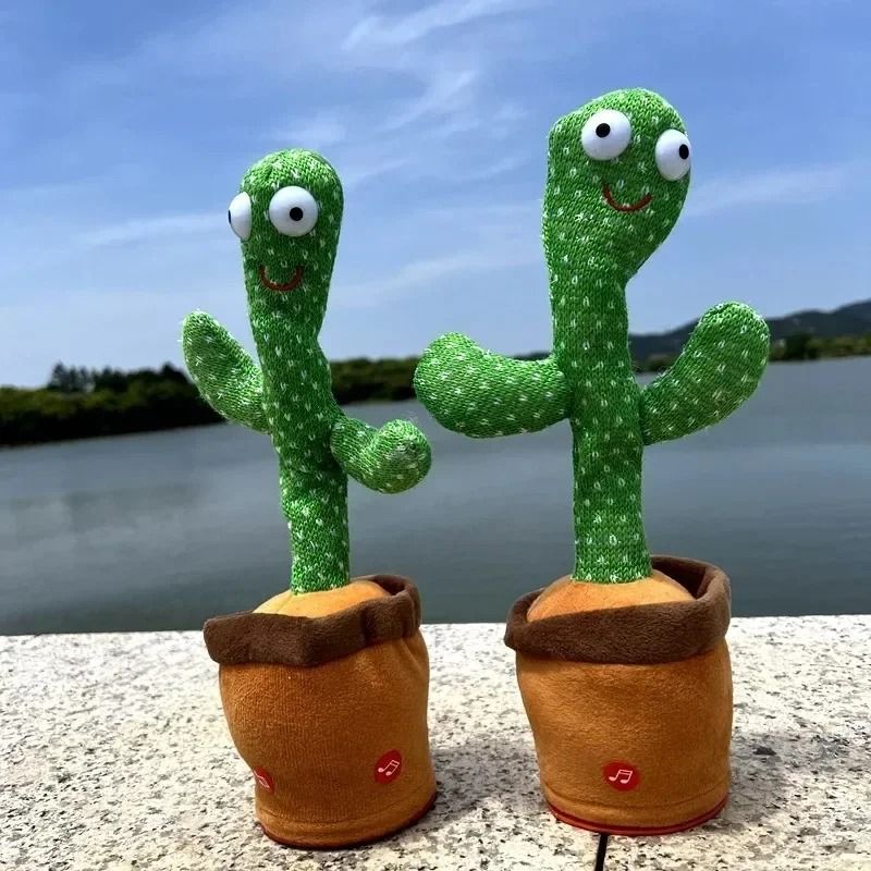 Interactive Dancing Cactus Plush LED Voice Replay Toy