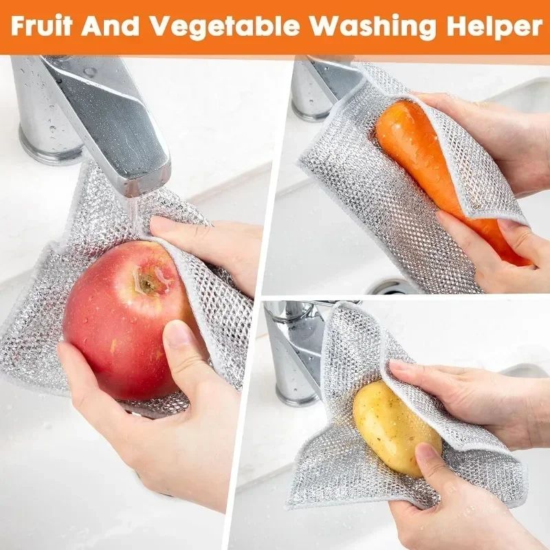 Double Sided Thickened Steel Wire Magic Cleaning Cloth