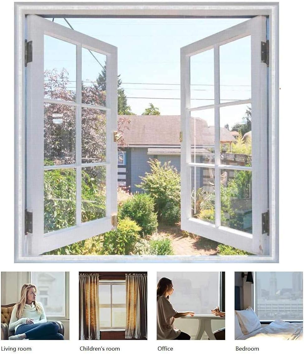 White Mosquito-Proof Window & Door Screen Customizable Insect Netting for Summer Ventilation