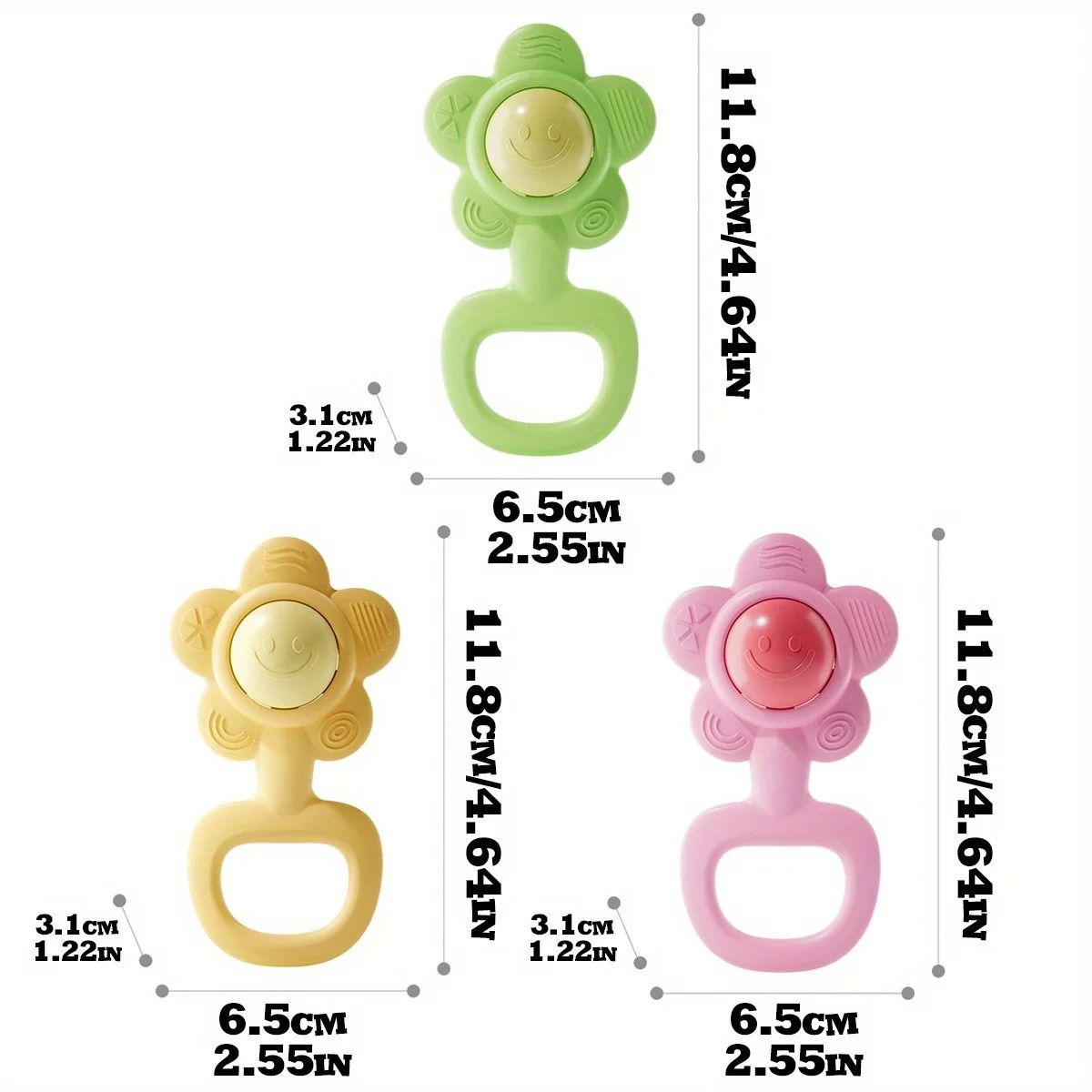 Sunflower Hand Bell Shaker – Sensory Development & Motor Skill Rattle