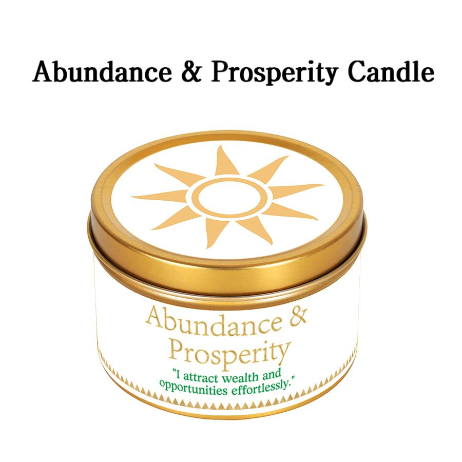 Abundance and Prosperity Ritual Candle, Soy Wax Scented Candle with Crystal, Home Aromatherapy Gift