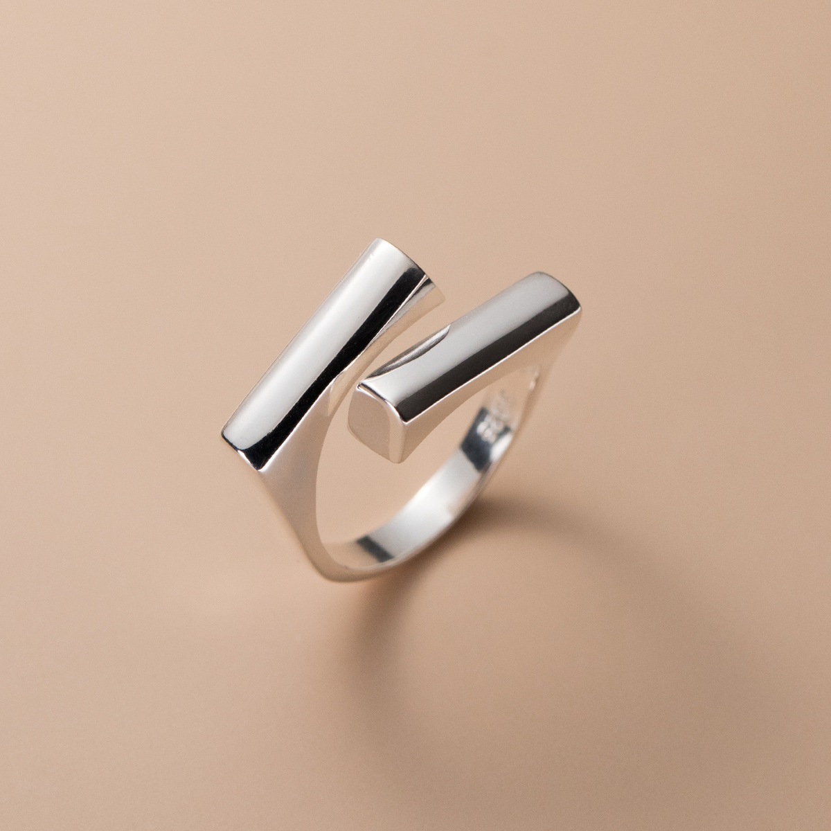 Handmade 925 Sterling Silver Open Finger Ring - Unique Vintage Jewelry for Women, Allergy-Free Party & Birthday Gift