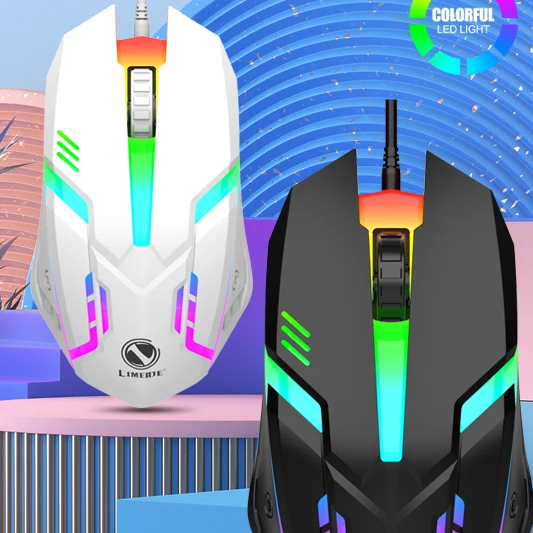USB Wired Luminous Backlit Mouse for Office, Gaming, Laptop, Desktop, Mute Design