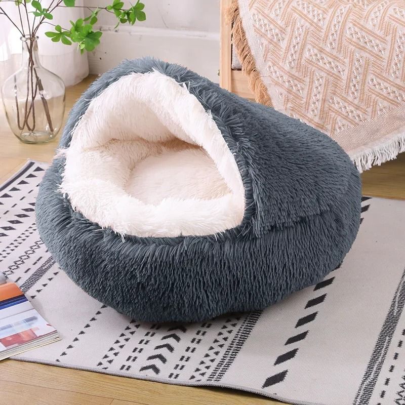 Plush Hooded Anti-Anxiety Pet Sanctuary