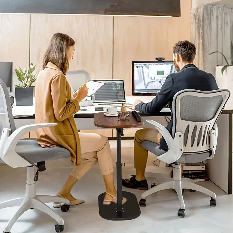 Modern 360° Rotating Adjustable Laptop Table – C-Shaped Sofa Side Desk